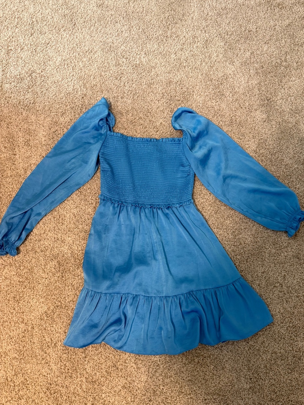 Blue Wilfred satin dress
